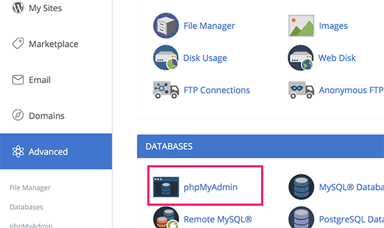 روش 2. تغییر ایمیل مدیریت وردپرس از طریق phpMyAdmin