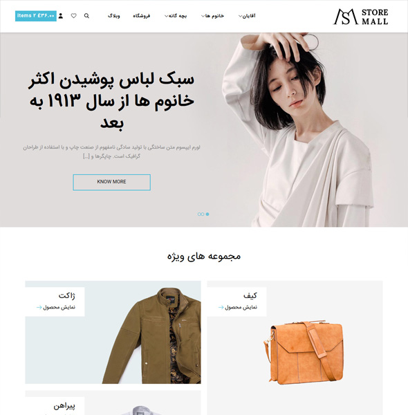 قالب رایگان فروشگاهی وردپرس Store Mall